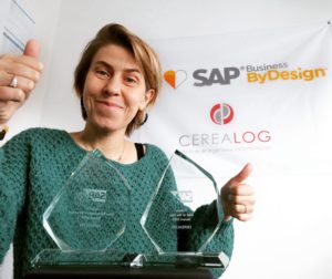 Emeline BARRATO et les 2 awards SAP Business ByDesign